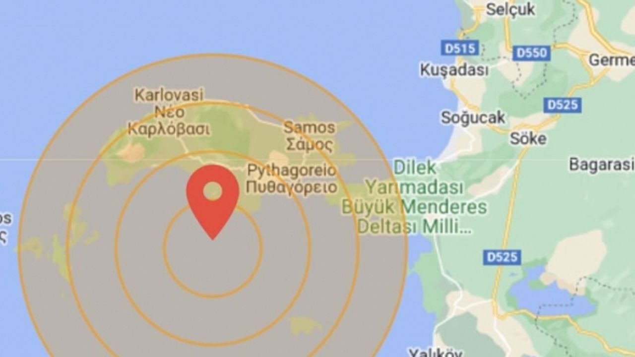 Ege Denizi'nde 5,1 büyüklüğünde deprem