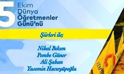 5 Ekim Dünya Öğretmenler Günü'nde anma etkinliği