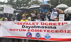 Kamu emekçilerinden sefalet ücretine protesto!