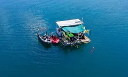 Sapanca Gölü’ndeki su alma hattında temizlik