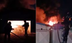Geyve'de boya fabrikasında yangın