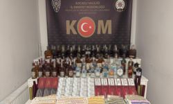 Kocaeli’de kaçak içki ve tütün operasyonu