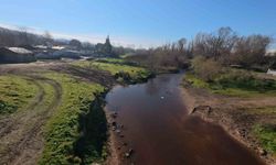 Babaeski'de Şeytan deresinin rengi kahverengiye döndü