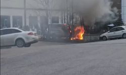 Şile'de seyir halindeki araç alev aldı