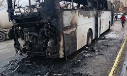 Silivri'de işçi servisi alevlere teslim oldu