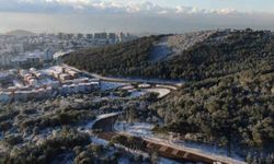 Aydos beyaza büründü, kartpostallık manzaralar ortaya çıktı