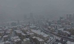 Beyaza bürünen Yakacık havadan görüntülendi