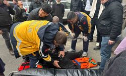 Bisikletin çarptığı kadın hastanelik oldu