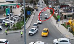 Büyükçekmece'de şerit ihlali yapan sürücülere dron destekli uygulama