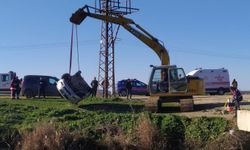 Keşan'da sulama kanalına düşen otomobilin sürücüsü hayatını kaybetti