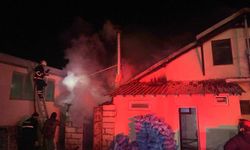 Mermer fabrikasında çıkan yangın söndürüldü