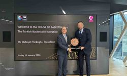 TBF Başkanı Türkoğlu'ndan FIBA Genel Sekreteri Zagklis'e ziyaret