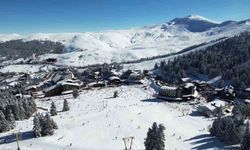 Uludağ'da sömestr yoğunluğu drone görüntülerine yansıdı