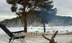 Yağan kar sonrası Adliye Göledi piknikçilerin akınına uğradı