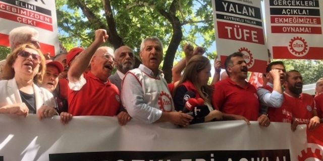 DİSK'ten protesto: TÜİK elini cebimizden çek