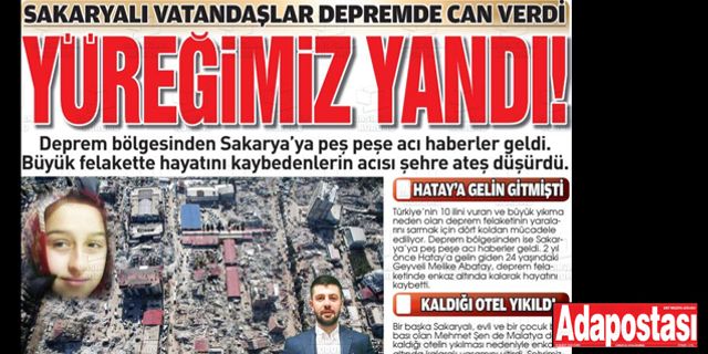 Deprem bölgesinden Sakarya'ya acı haberler!