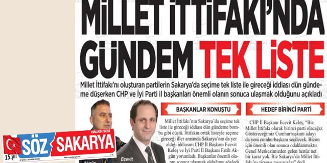 Millet İttifakı'nda tek liste konuşuluyor