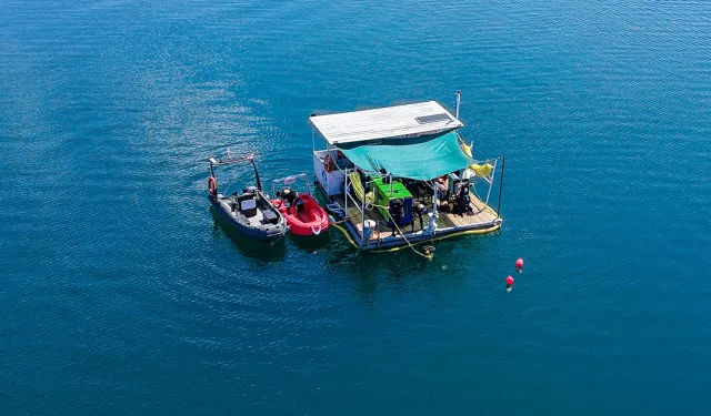 Sapanca Gölü’ndeki su alma hattında temizlik
