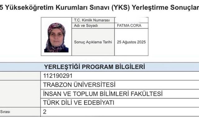 Geç kalmış hiçbir hayal yok: Fatma Cora üniversite yolunda