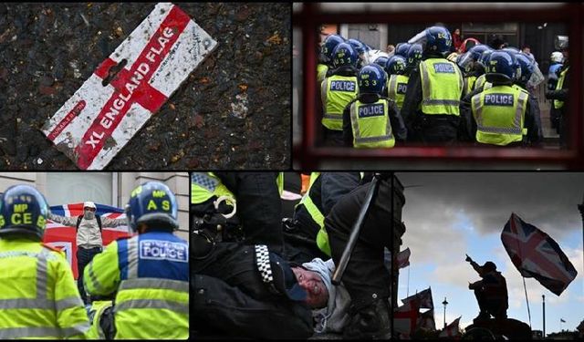 Londra'da aşırı sağ eylemi: 26 polis yaralandı, 25 kişi gözaltında