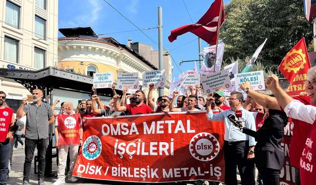 Direnişin 65. gününde Omsa Metal işçileri İsveç Konsolosluğu önünde