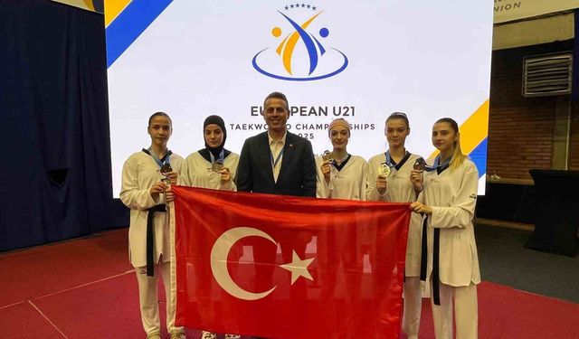Avrupa Ümitler Taekwondo Şampiyonası'nda 5 madalya
