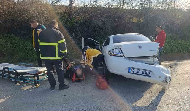 Pınarhisar'da trafik kazası: 2 yaralı
