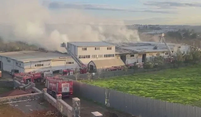 Tuzla’da kauçuk fabrikasında yangın