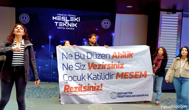 MESEM'i protesto eden öğretmenler gözaltına alındı