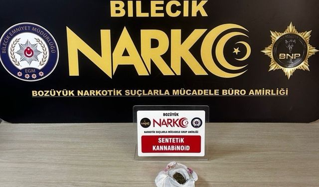 Bilecik'te uyuşturucu operasyonu: 1 gözaltı