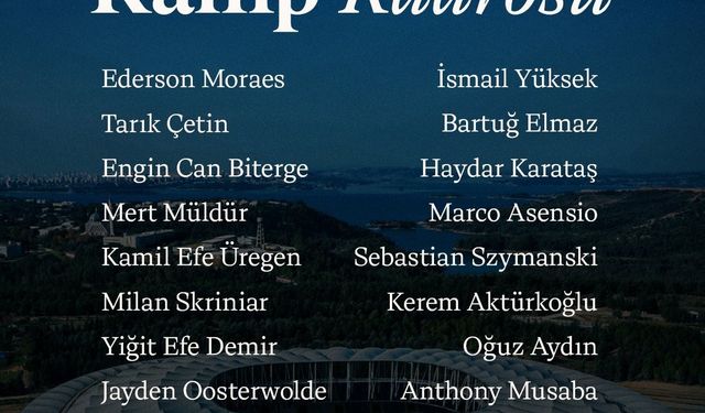 Fenerbahçe'nin, Samsunspor maçı kamp kadrosu belli oldu