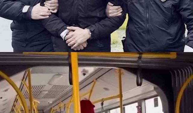 Otobüste tartıştığı genci darbeden şüpheli yakalandı