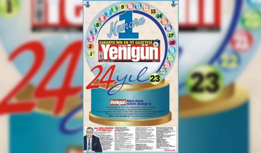 Sakarya Yenigün Gazetesi 24'üncü yılını kutluyor