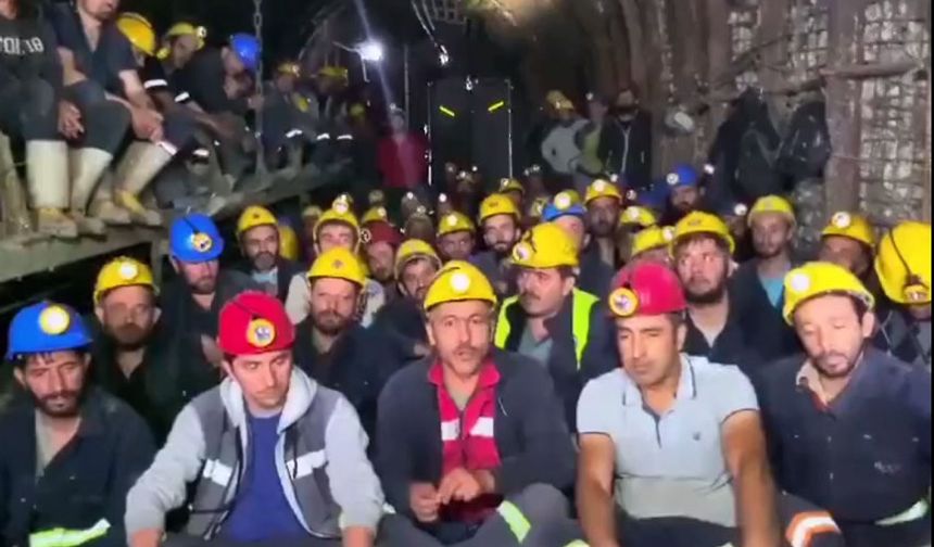 Madenciler hakları için yeraltında açlık grevinde