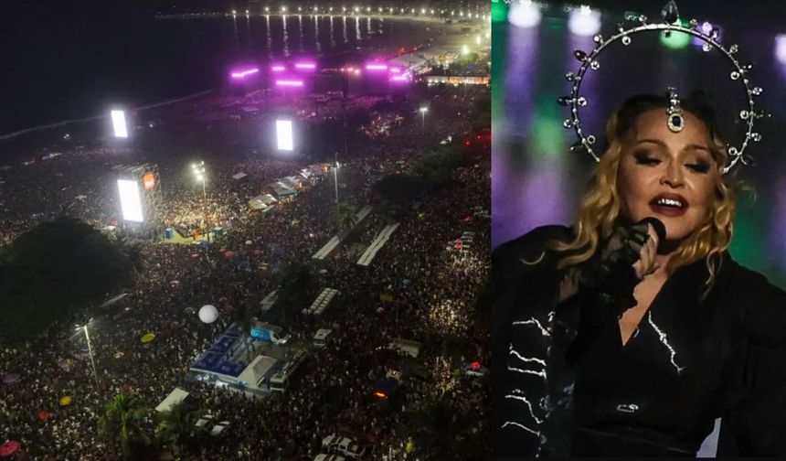 Madonna bedava konserini 1.6 milyon kişi izledi