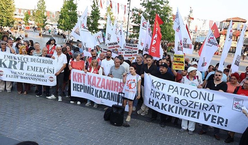 KRT emekçileri Beşiktaş Meydanı’nda: “Gazeteciler kendi hakkını da savunur”