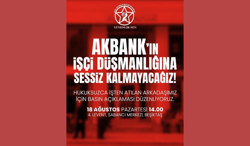AKBANK’ta sendikal baskıya hayır!