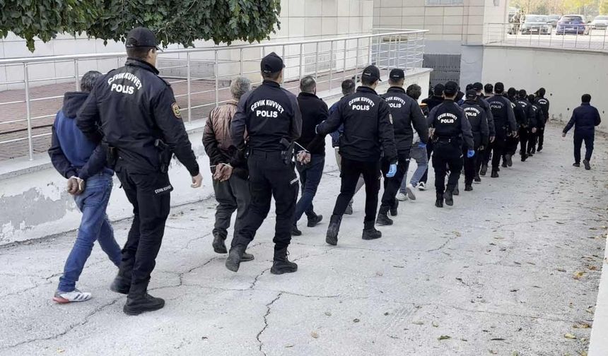 9 ilde 12 suç örgütüne operasyon: 106 gözaltı
