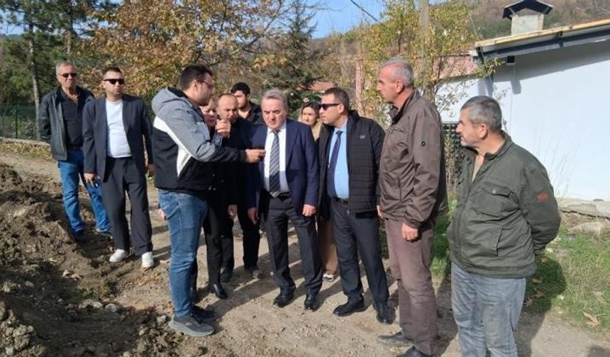 Bilecik'te Muratdere Köyü içmesuyu hattı incelendi
