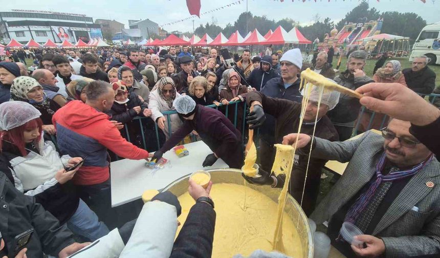 Mıhlama için izdiham: Süleymanpaşa'da 1 tonluk lezzet seli