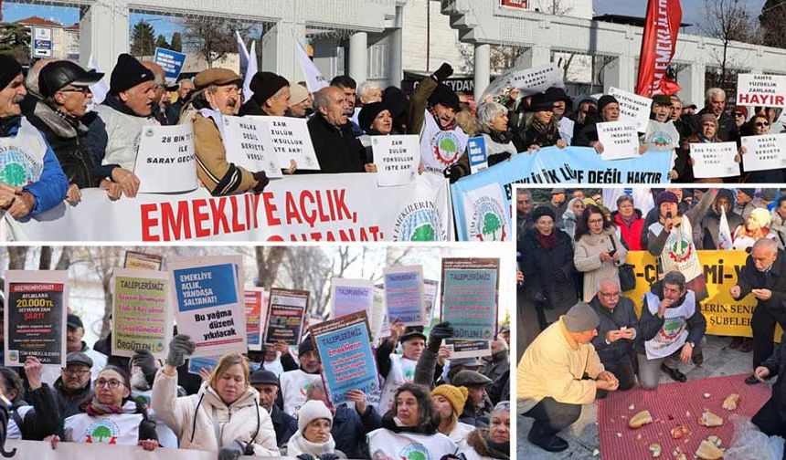 Emekliler 51 noktada sokağa çıktı