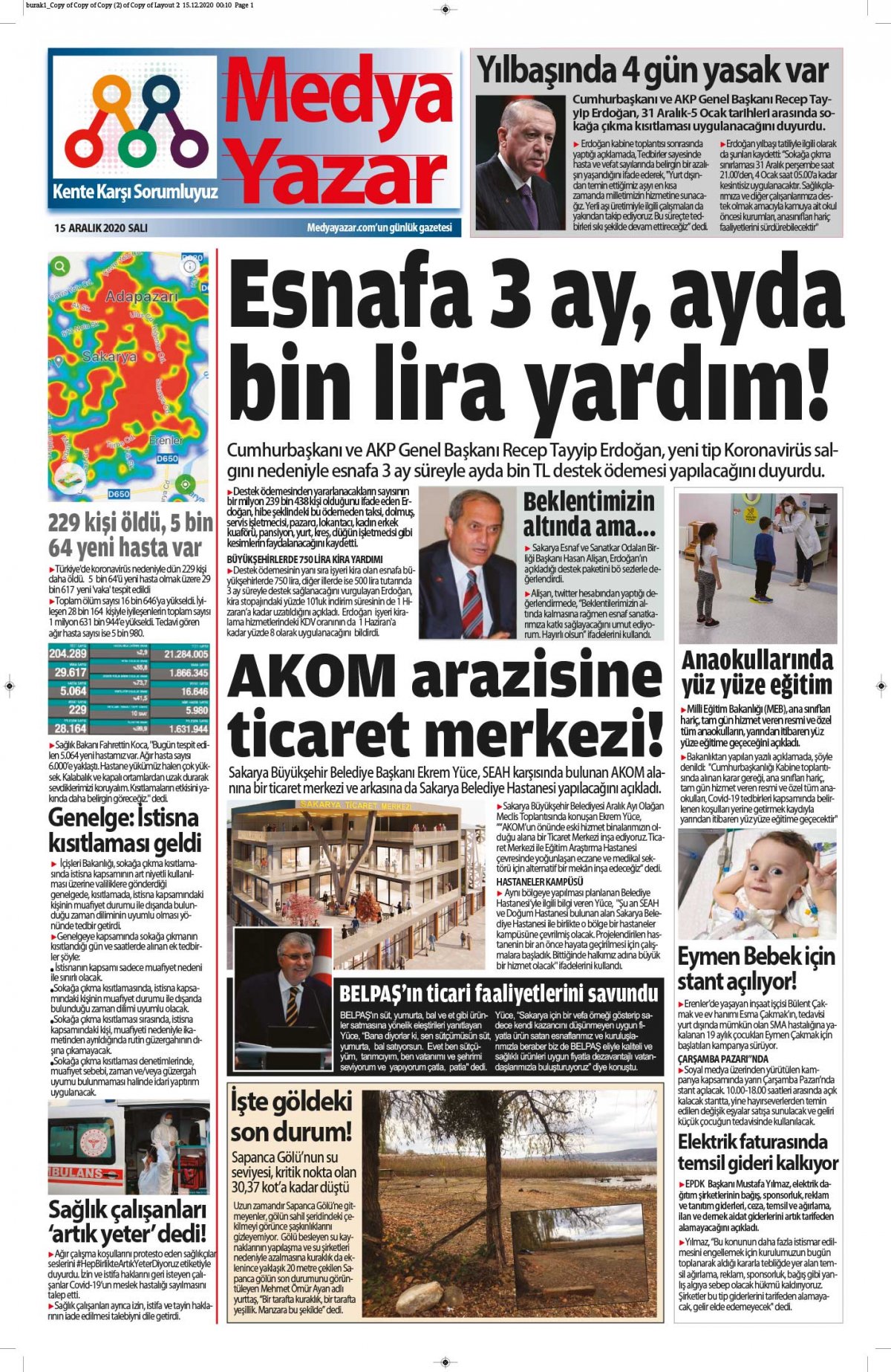 MedyaYazar - 15.12.2020 Manşeti