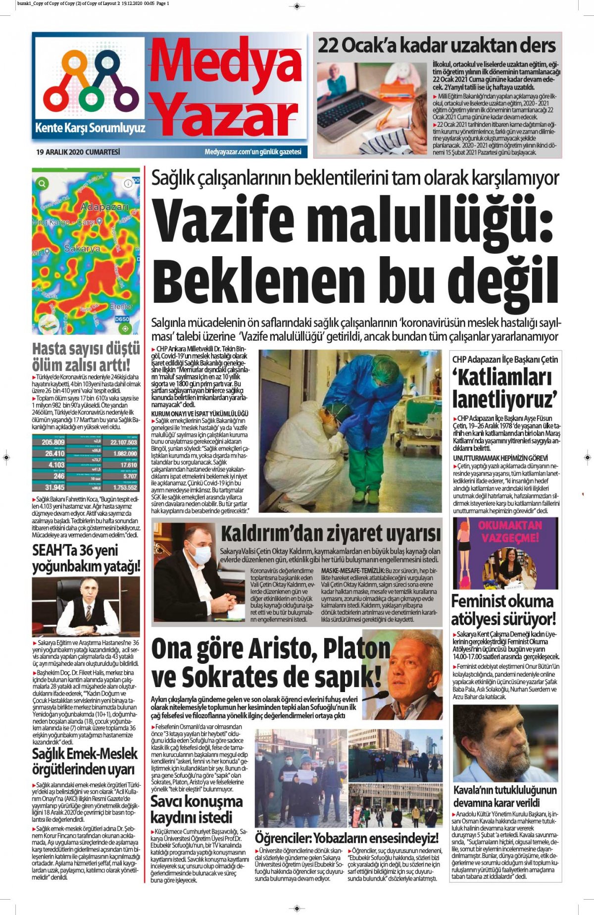 MedyaYazar - 19.12.2020 Manşeti