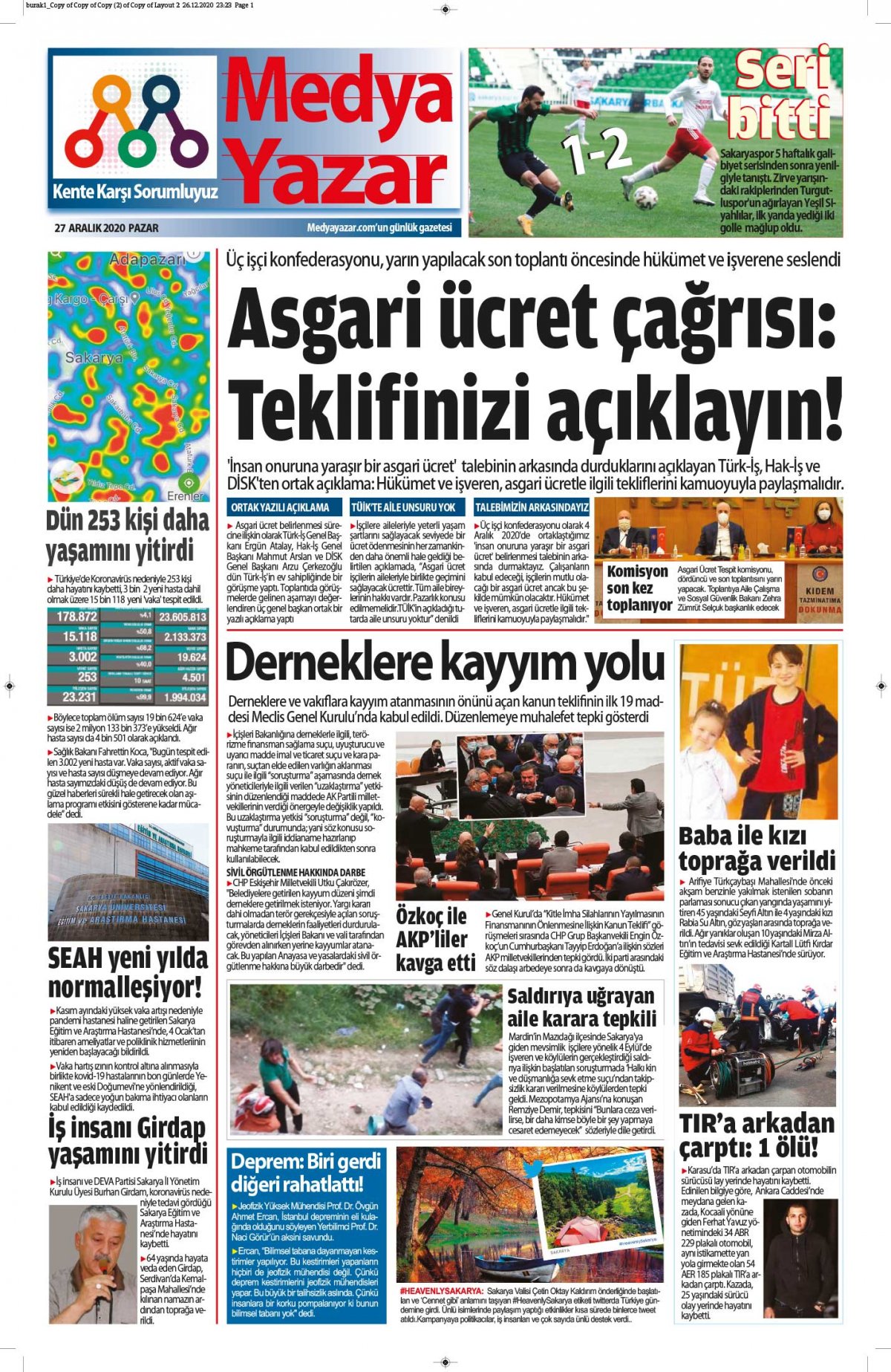 MedyaYazar - 27.12.2020 Manşeti
