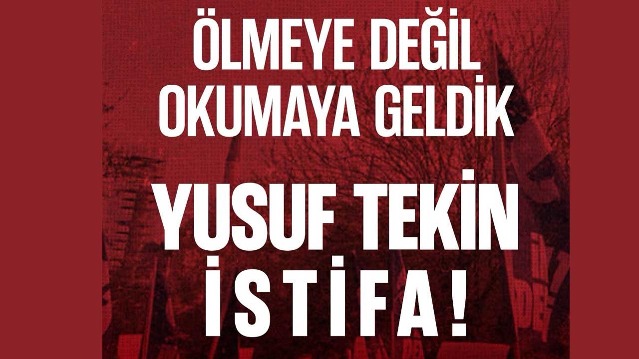 Sakaryalı liselilerden Bakan Tekin'e istifa çağrısı