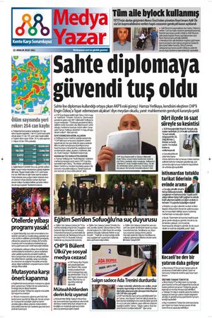 MedyaYazar - 22.12.2020 Manşeti