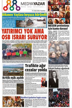 15 Aralık Pazartesi